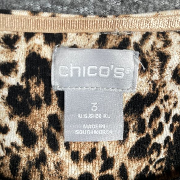 Chicos Top Womens XL/3 Office Work Capsule Everyday Minimal Basic Stretch Comfy - Picture 7 of 11